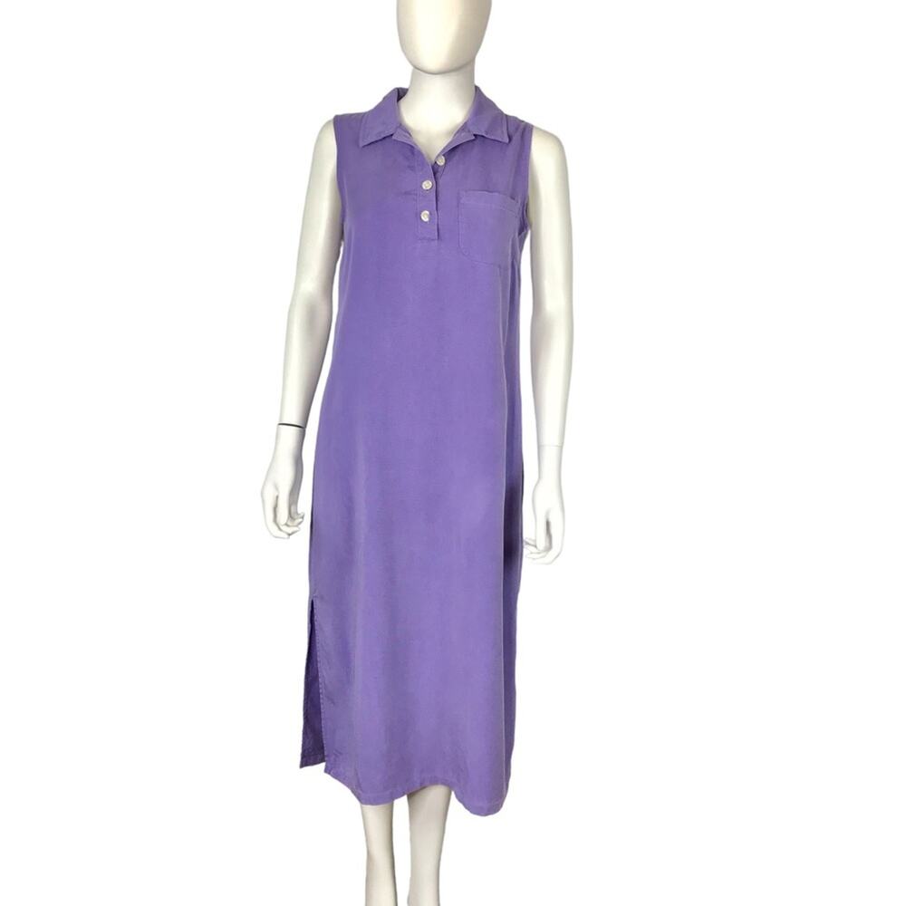 Talbots Maxi Sleeveless Dress Lavender Purple V-neck Size 8P